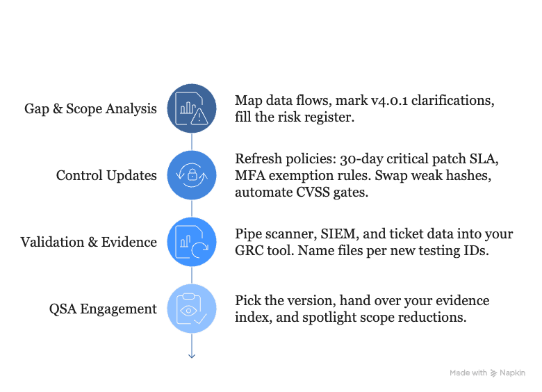 PCI-DSS Four-Phase Implementation Roadmap
